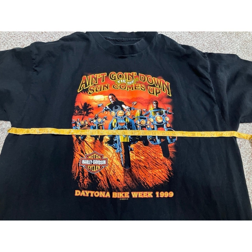 Vintage 1999 Harley Davidson Daytona Bike Week T-Shirt Black Mens Large XL 90s - Picture 3 of 6